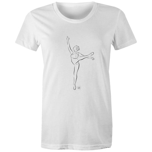 Dance Designs Women's Organic Tee - White